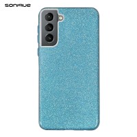 Θήκη Σιλικόνης Sonique Shiny Samsung Galaxy S21 FE Γαλάζιο