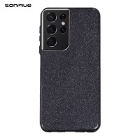 Θήκη Σιλικόνης Sonique Shiny Samsung Galaxy S21 Ultra Μαύρο