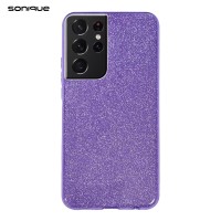 Θήκη Σιλικόνης Sonique Shiny Samsung Galaxy S21 Ultra Μωβ