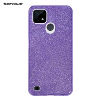 Θήκη Σιλικόνης Sonique Shiny Realme C21 Μωβ