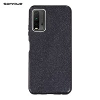 Θήκη Σιλικόνης Sonique Shiny Xiaomi Redmi 9T Μαύρο