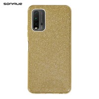 Θήκη Σιλικόνης Sonique Shiny Xiaomi Redmi 9T Χρυσό