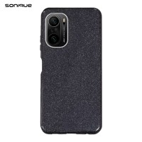Θήκη Σιλικόνης Sonique Shiny Xiaomi Poco F3 / Mi 11i Μαύρο