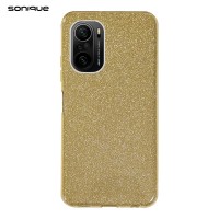 Θήκη Σιλικόνης Sonique Shiny Xiaomi Poco F3 / Mi 11i Χρυσό