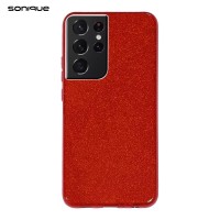 Θήκη Σιλικόνης Sonique Shiny Samsung Galaxy S21 Ultra Κόκκινο