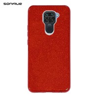Θήκη Σιλικόνης Sonique Shiny Xiaomi Redmi Note 9 Κόκκινο