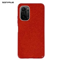 Θήκη Σιλικόνης Sonique Shiny Xiaomi Poco F3 / Mi 11i Κόκκινο