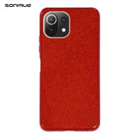 Θήκη Σιλικόνης Sonique Shiny Xiaomi Mi 11 Lite 4G / Mi 11 Lite 5G Κόκκινο