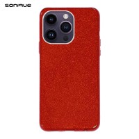 Θήκη Σιλικόνης Sonique Shiny Apple iPhone 13 Pro Max Κόκκινο