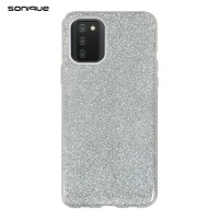 Θήκη Σιλικόνης Sonique Shiny Samsung Galaxy A03s Ασημί
