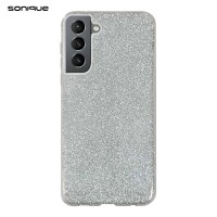 Θήκη Σιλικόνης Sonique Shiny Samsung Galaxy S21 Plus Ασημί
