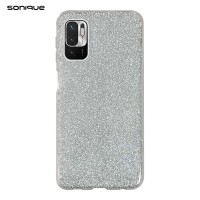 Θήκη Σιλικόνης Sonique Shiny Xiaomi Redmi Note 10 5G / Poco M3 Pro 5G Ασημί
