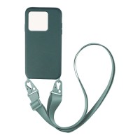 Θήκη Σιλικόνης με Strap CarryHang Sonique Xiaomi Redmi 10A Πράσινο Σκούρο