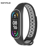 Λουράκι Σιλικόνης Sonique Sport για Xiaomi Mi Band 5/6 Μαύρο / Γκρι