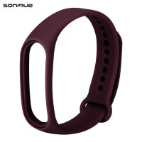 Λουράκι Σιλικόνης Sonique Color για Xiaomi Mi Band 3/4 Μπορντό