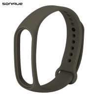 Λουράκι Σιλικόνης Sonique Color για Xiaomi Mi Band 3/4 Σκούρο Γκρι