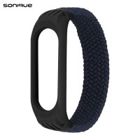 Λουράκι Braided Sonique για Xiaomi Mi Band 3/4/5/6 Μπλε Σκούρο