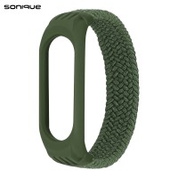 Λουράκι Braided Sonique για Xiaomi Mi Band 3/4/5/6 Χακί