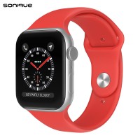 Λουράκι Σιλικόνης Soft Band Sonique για Apple Watch (38/40/41MM) Κόκκινο