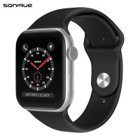 Λουράκι Σιλικόνης Soft Band Sonique για Apple Watch (38/40/41MM) Μαύρο