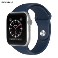Λουράκι Σιλικόνης Soft Band Sonique για Apple Watch (38/40/41MM) Μπλε Σκούρο