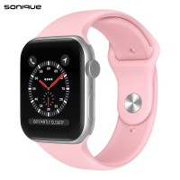 Λουράκι Σιλικόνης Soft Band Sonique για Apple Watch (38/40/41MM) Ροζ