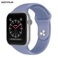 Λουράκι Σιλικόνης Soft Band Sonique για Apple Watch (38/40/41MM) Μωβ Ανοιχτό