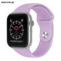 Λουράκι Σιλικόνης Soft Band Sonique για Apple Watch (42/44/45/49MM) Βιολετί