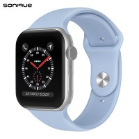 Λουράκι Σιλικόνης Soft Band Sonique για Apple Watch (42/44/45/49MM) Σιέλ