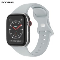 Λουράκι Σιλικόνης Butterfly Band Sonique για Apple Watch (38/40/41MM) Ανοιχτό Γκρι