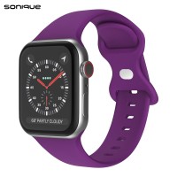 Λουράκι Σιλικόνης Butterfly Band Sonique για Apple Watch (38/40/41MM) Μωβ
