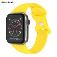 Λουράκι Σιλικόνης Butterfly Band Sonique για Apple Watch (42/44/45/49MM) Κίτρινο