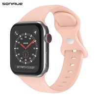 Λουράκι Σιλικόνης Butterfly Band Sonique για Apple Watch (42/44/45/49MM) Ροζ
