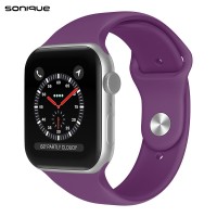 Λουράκι Σιλικόνης Soft Band Sonique για Apple Watch (42/44/45/49MM) Μωβ