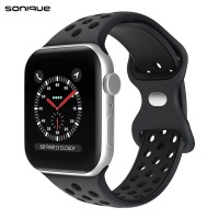 Λουράκι Σιλικόνης Sonique Sport για Apple Watch (42/44/45/49MM) Μαύρο