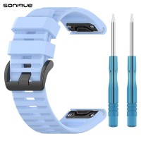 Λουράκι Σιλικόνης Stripe Band Sonique 26mm για Garmin Fenix 3/3HR/5X/5X PLUS/6X/6X PRO/7X/Tactix 7/Tactix Delta/Enduro Λιλά