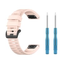 Λουράκι Σιλικόνης Stripe Band Sonique για Garmin Fenix 5/5 Plus/6/6 Pro/7/Sapphire/EPIX gen2/Descent G1/forerunner 935/945/955 Ροζ