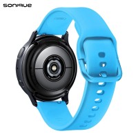 Λουράκι Σιλικόνης Universal Soft Band Sonique 20mm για Samsung, Huawei, Amazfit, Xiaomi, Honor Γαλάζιο