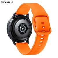 Λουράκι Σιλικόνης Universal Soft Band Sonique 20mm για Samsung, Huawei, Amazfit, Xiaomi, Honor Πορτοκαλί