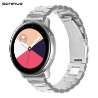 Λουράκι Stainless Steel Bracelet Sonique Classic 20mm για Samsung, Huawei, Amazfit, Xiaomi, Honor Ασημί