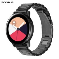 Λουράκι Stainless Steel Bracelet Sonique Classic 22mm για Samsung, Huawei, Amazfit, Xiaomi, Honor Μαύρο