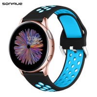 Λουράκι Σιλικόνης Universal Sport Band Sonique 22mm για Samsung, Huawei, Amazfit, Xiaomi, Honor Μαύρο/Μπλε