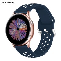 Λουράκι Σιλικόνης Universal Sport Band Sonique 22mm για Samsung, Huawei, Amazfit, Xiaomi, Honor Μπλε Σκούρο