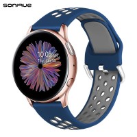 Λουράκι Σιλικόνης Universal Sport Band Sonique 22mm για Samsung, Huawei, Amazfit, Xiaomi, Honor Μπλε/Γκρι