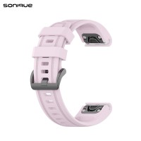 Λουράκι Σιλικόνης Stripe Dot Band Sonique 20mm για Garmin Fenix 7S/5S/5S Plus/6S/6S Pro/instinct 2S Βιολετί