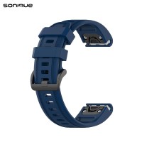 Λουράκι Σιλικόνης Stripe Dot Band Sonique 20mm για Garmin Fenix 7S/5S/5S Plus/6S/6S Pro/instinct 2S Μπλε Σκούρο