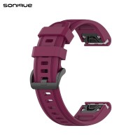 Λουράκι Σιλικόνης Stripe Dot Band Sonique 20mm για Garmin Fenix 7S/5S/5S Plus/6S/6S Pro/instinct 2S Μπορντό
