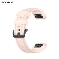Λουράκι Σιλικόνης Stripe Dot Band Sonique 20mm για Garmin Fenix 7S/5S/5S Plus/6S/6S Pro/instinct 2S Ροζ