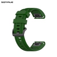 Λουράκι Σιλικόνης Stripe Dot Band Sonique 20mm για Garmin Fenix 7S/5S/5S Plus/6S/6S Pro/instinct 2S Χακί