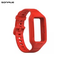 Λουράκι Σιλικόνης Dot Band Sonique για Huawei Band 6 / Huawei Band 7 Κόκκινο